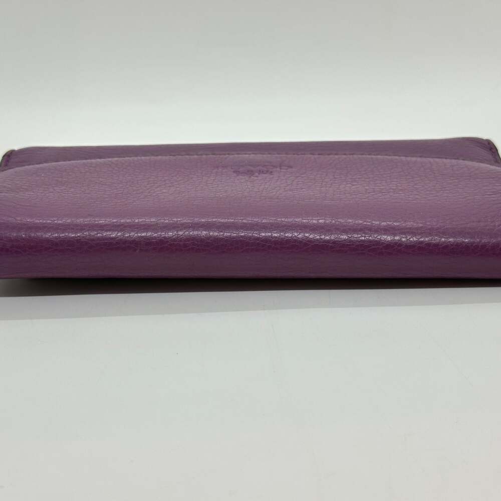 Coach Purple Pebble Leather Long Flap Wallet - Picture 14 of 16